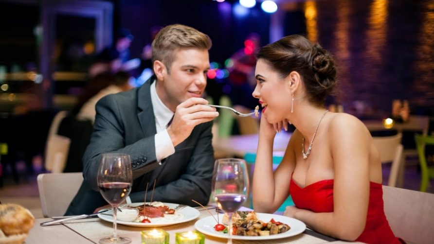 Couple having dinner